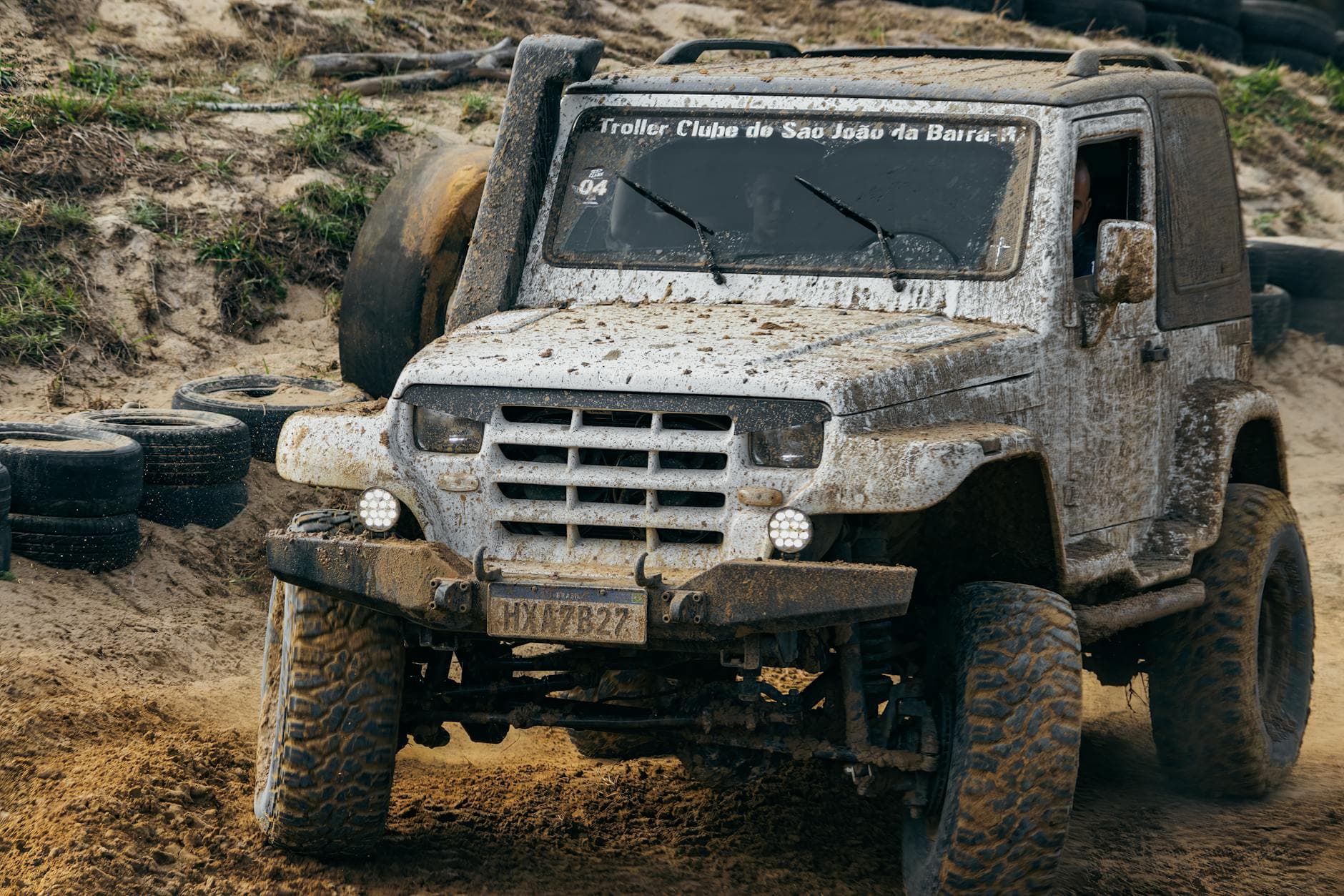 Bullbar fitted to a 4WD
